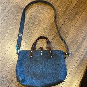 Rambag (UK) Wool Felt Handmade Leather Purse Elegant Crossbody Bag